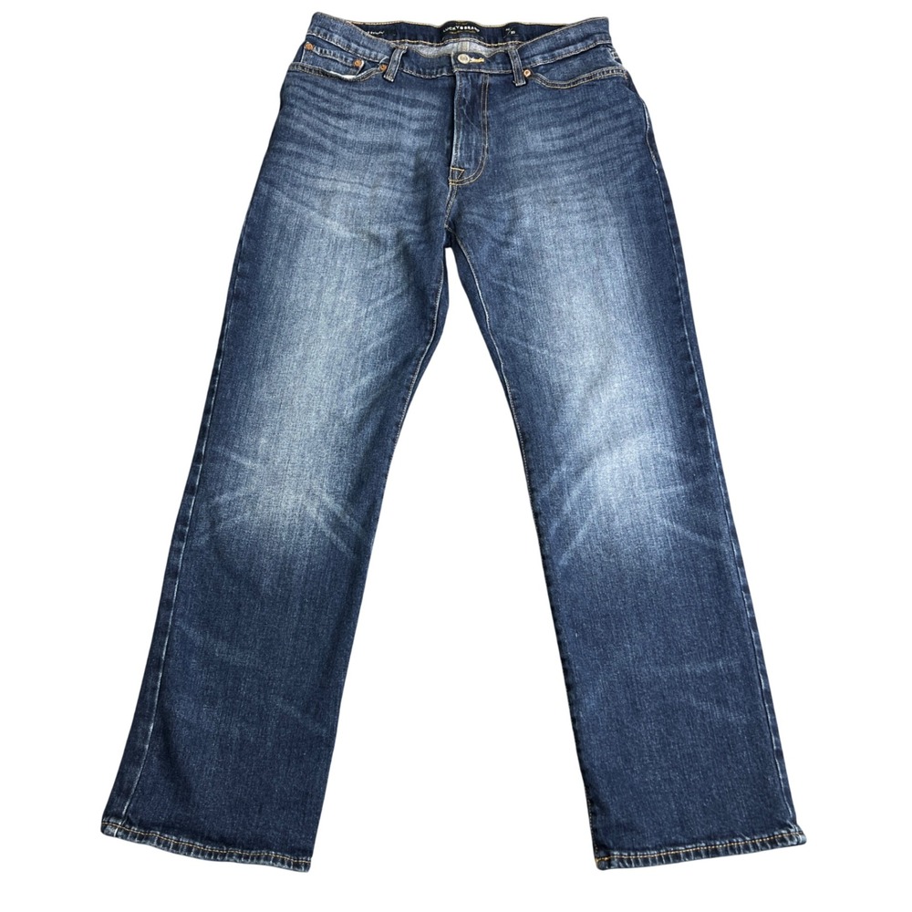 Lucky Brand 363 Straight Leg Mens Jeans 32x30 Medium Wash Blue Stretch Denim